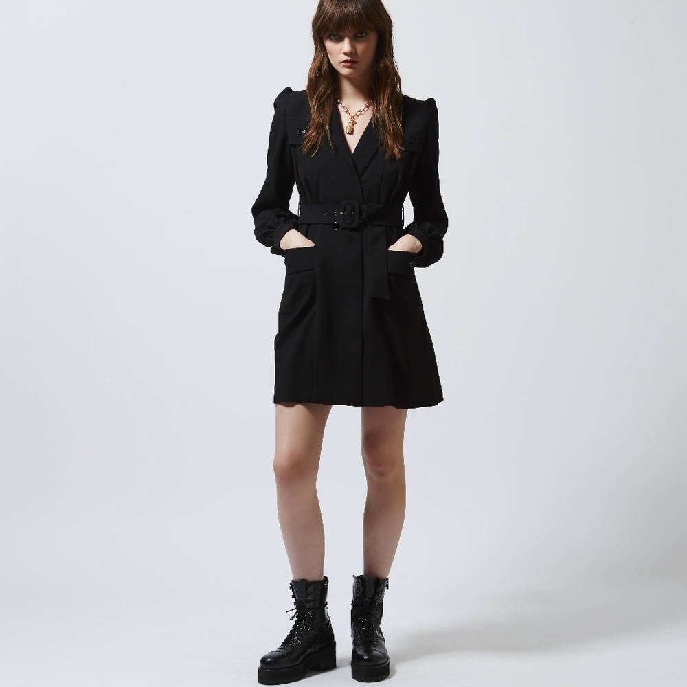 NWT Kooples Black Tailored Formal Rock Style Dress